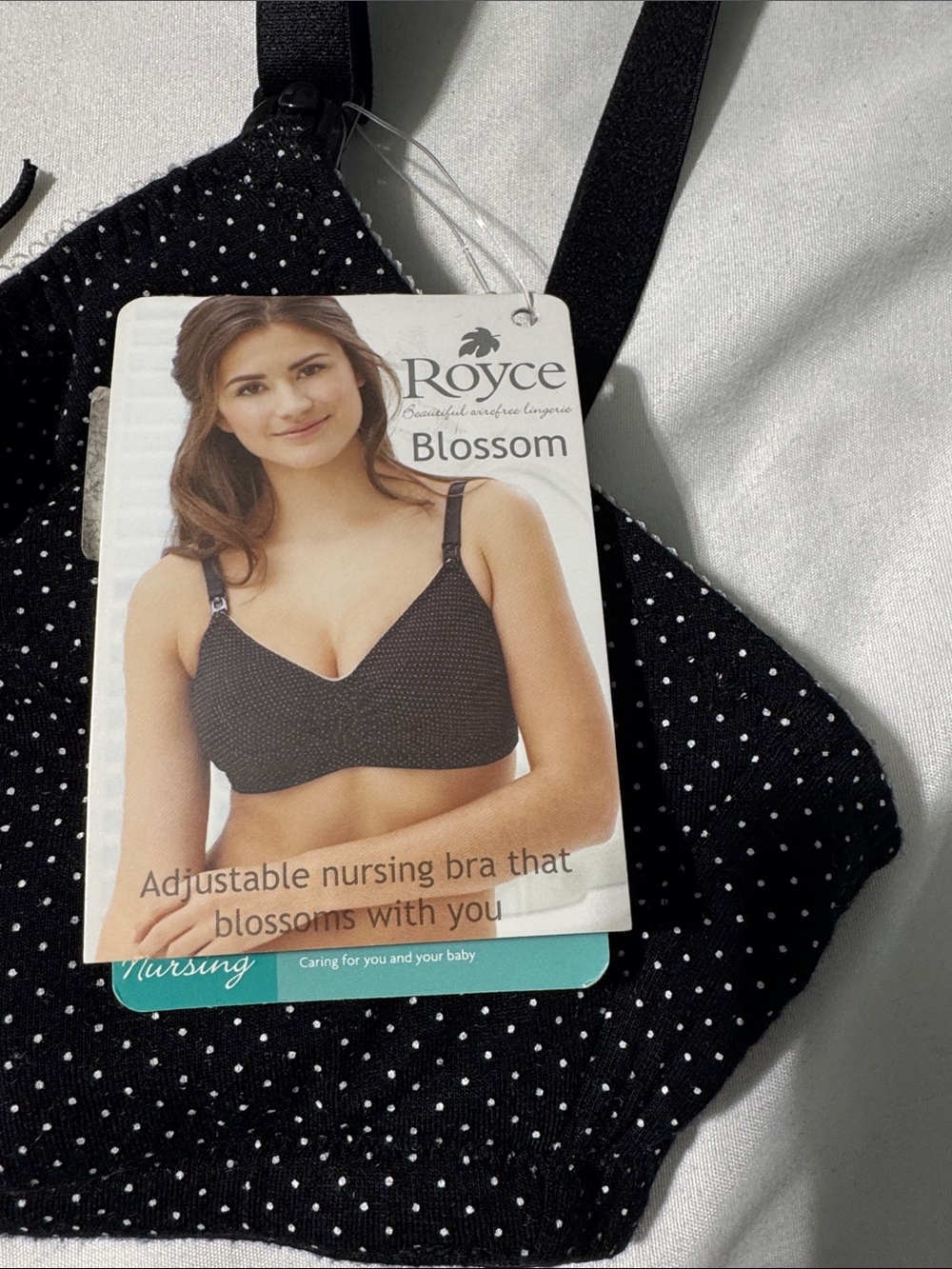 Royce Blossom Nursing Bra – Black Polka Dot – 32 C/D/DD – NWT Style 1018